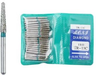 Uplift Essentials 50 Piece Dental Diamond Burs Set High Speed Polishing And Smoothing Drill Tools tr 15