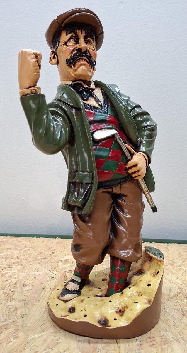 Vintage Boze Golfer decoratief beeld van polyresin en polystone, Hoogte: 40 cm