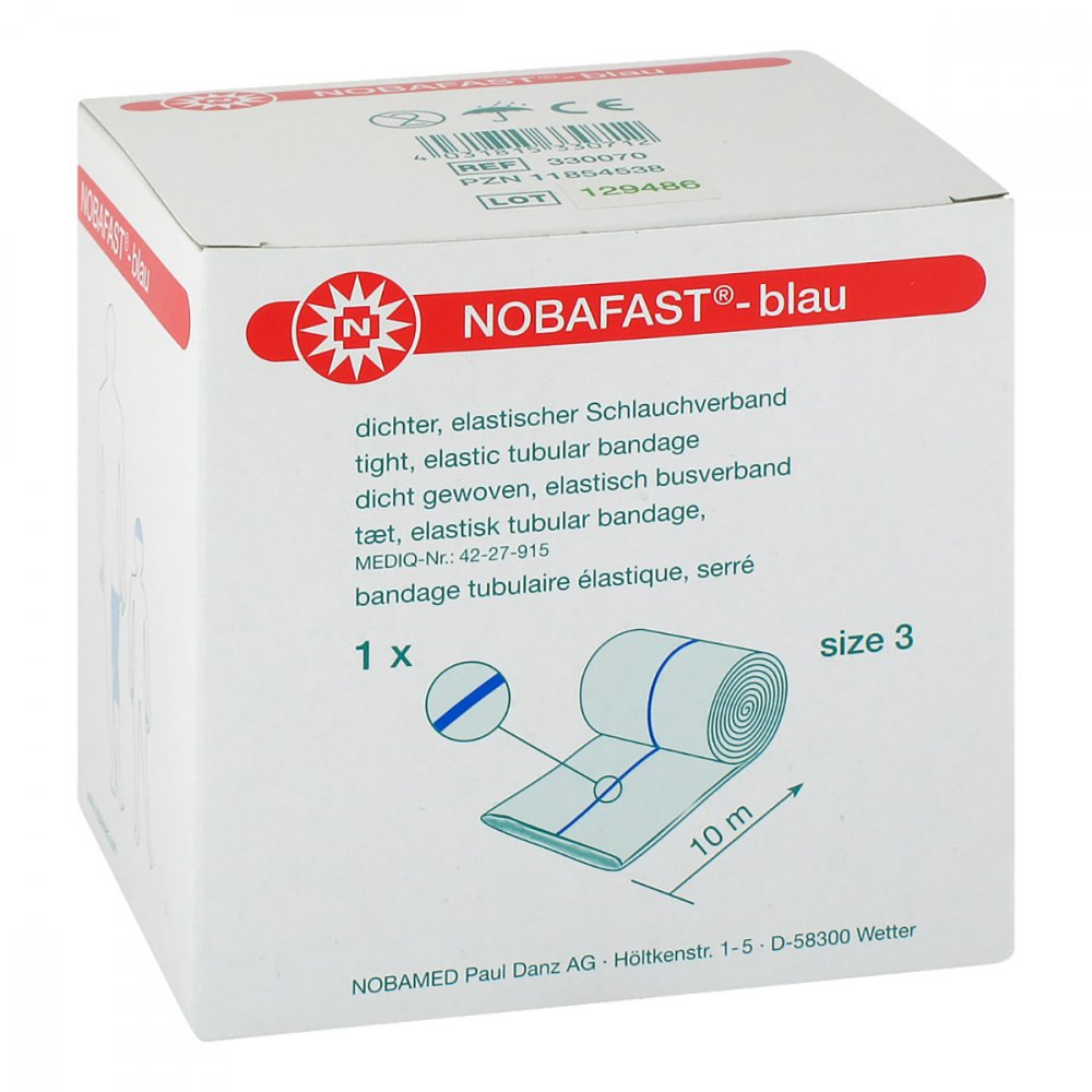 NOBAMED Paul Danz AG Nobafast Schlauchverband elastisch Größe 3 10 m blau 11854538