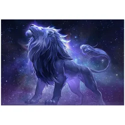 FOTOTAPETE Löwe Tiere Lila 400x280 cm