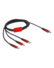 Delock USB Ladekabel 3 in 1 Type-C zu 3 x 1 m Digital/Daten 1 m (86713)