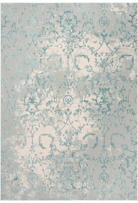 Alora Decor Glamour Gray/Blue Scrolling Vine rug