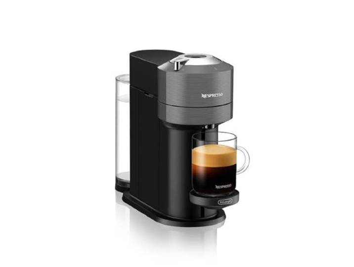 NESPRESSO DE’LONGHI Vertuo Next Grau Kapselmaschine ENV120.GY Kaffeemaschine mit 5 Tassengrößen, Barcode-Erkennung, einfache One-Touch Bedienung, Centrifusion