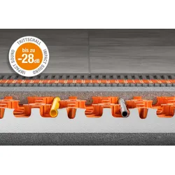 Schlüter Systems BEKOTEC-EN-FI Estrichnoppenplatte mit 30 mm Wärme und Trittschalldämmung 1 Platte = 120x90 cm = 1,08 m2 Polystyrol-Tiefziehfolie