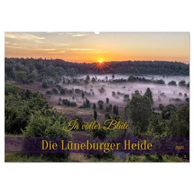 Die Lüneburger Heide - In voller Blüte (Wandkalender 2026 DIN A2 quer), CALVENDO Monatskalender