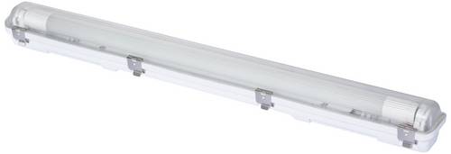 Sygonix LED-Feuchtraum-Wannenleuchte LED-Röhre T8 22W Neutralweiß Grau transluzent