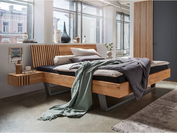 Massivholzbett Bett Queens in Wildeiche in 2 Farben lieferbar – 3%-Vorkasse-Rabatt