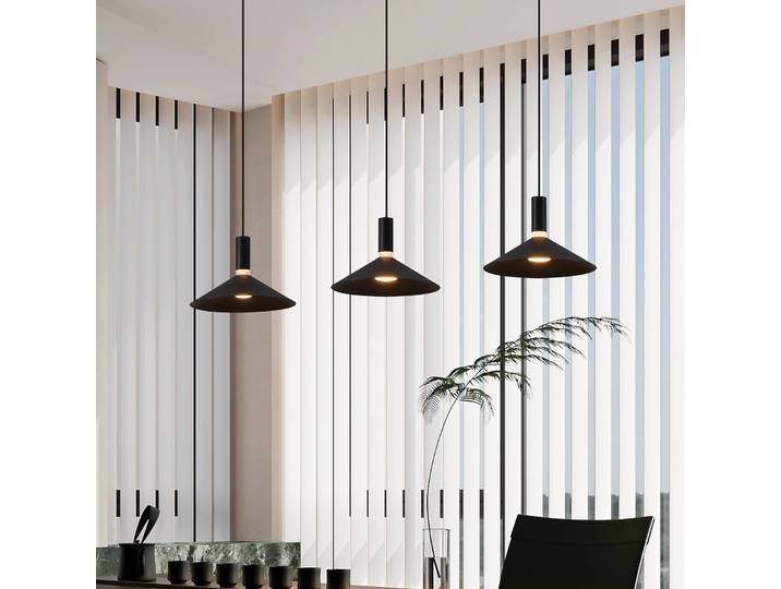 EGLO Smart-Hängelampe Conomavilla-Z, schwarz 92 cm 3-flg. CCT RGB dimmbar, schwarz, für Wohn- / Esszimmer, Metall, Modern, Pendelleuchte