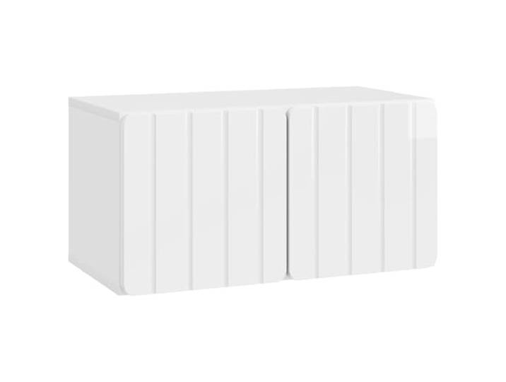 Makastle Wand-TV-Schrank 59,5x31x30 cm Hochglanz Weiß