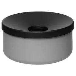 PROREGAL Robuster Tischascher | HxBxT 8x15,5x15,5cm | Stahl | Silber | Ascher Aschenbecher