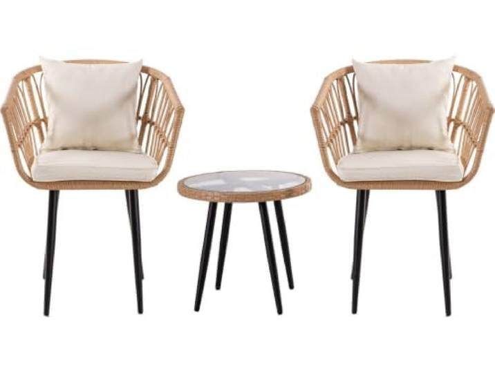 habitat et jardin Gartensalon aus Rattan Vela - 2-Sitzer - Braun