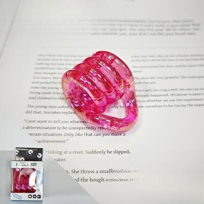 ModernMart Electroplated Metal Finger Fidget Toy For Stress Relief & Focus pink