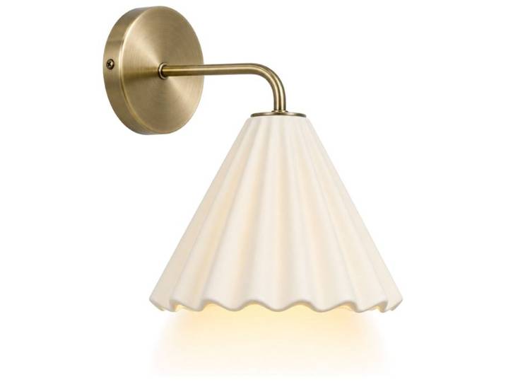 Relaxdays Wandlampe Keramik gefaltet