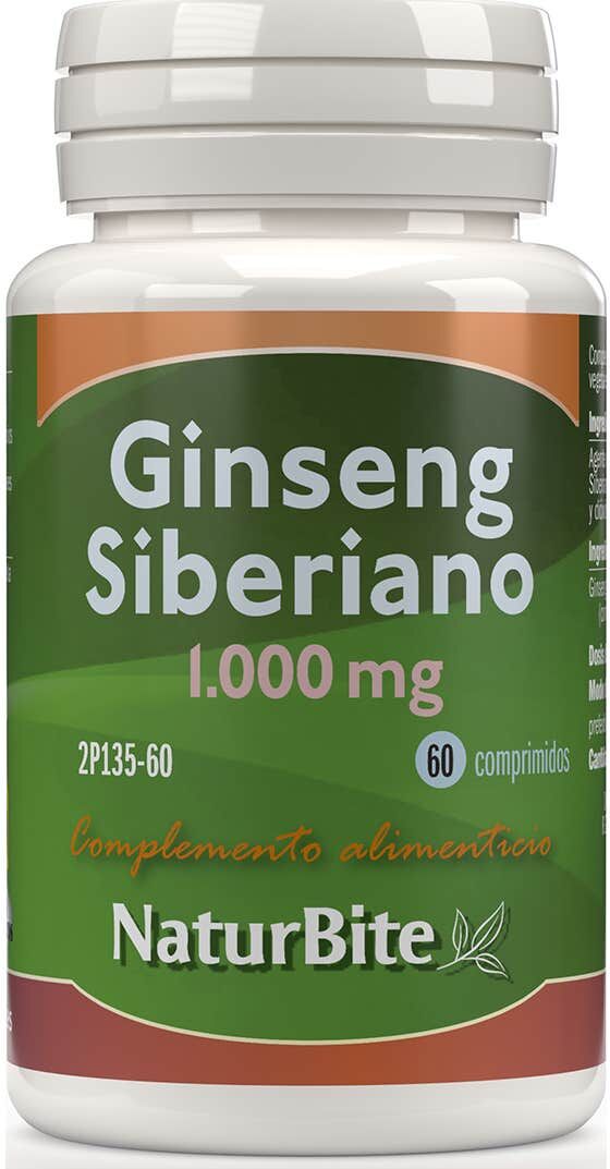 Naturbite Ginseng Siberiano 1000 mg 60 comp