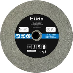 Güde Schleifscheibe 55520, 200 x 40mm (ØxB), 20mm Bohrung, Körnung 220