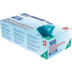 AMPri 100x Einweghandschuhe Med Comfort Blue Vitril Gr.L blau Vinyl-Nitril Gemisch - 01251 L