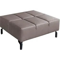 POLSTERHOCKER NELSON Dunkelbraun Leder