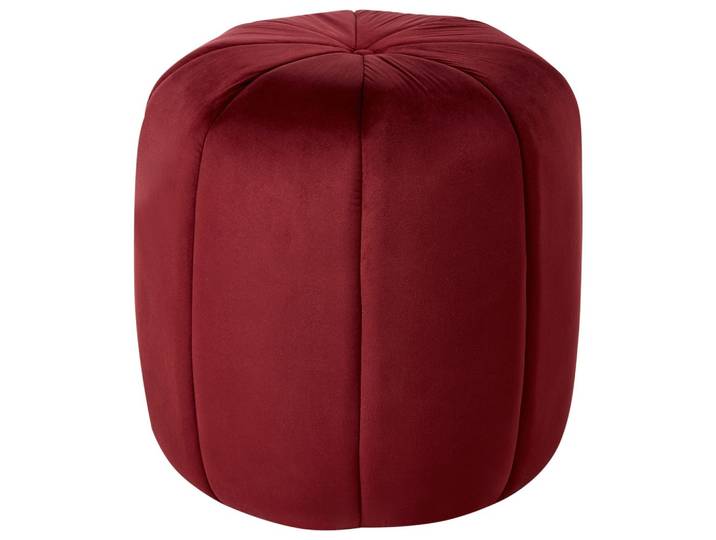 POUF Samtstoff Dunkelrot Selby