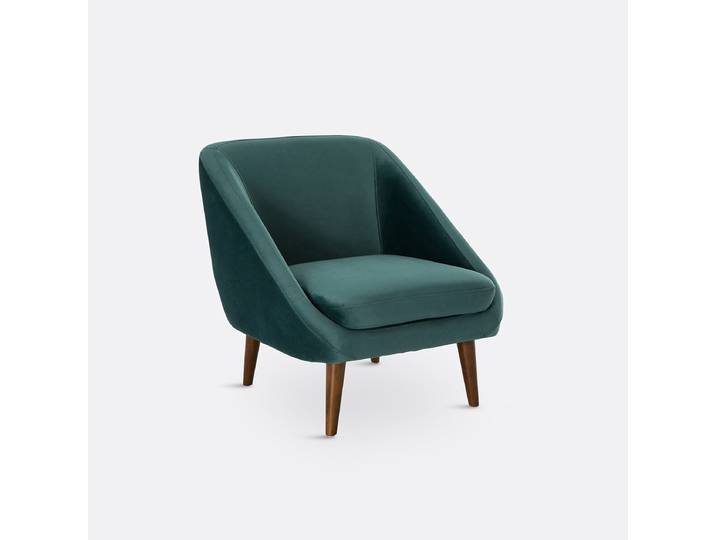 LA REDOUTE Fauteuil velours, Séméon 1 Place Vert Jade
