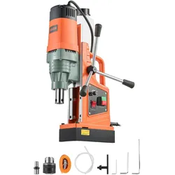 VEVOR Magnetbohrmaschine, 1550-W-Motor, Magnetbohrer 50 mm Kernbohrdurchmesser, 13000 N Magnetkraft, Drehzahlregelung 0–550 U/min, Kernbohrmaschine für Metalloberflächen, Heimwerkerbedarf