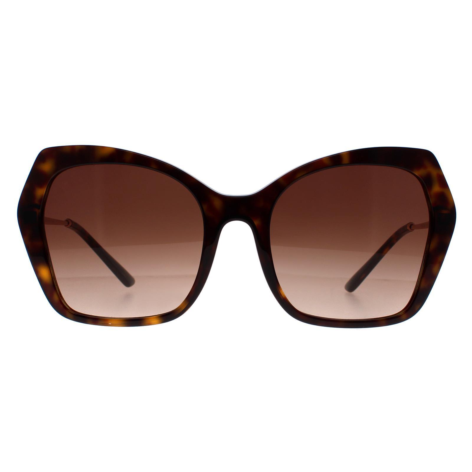 Dolce & Gabbana Schmetterling Damen Havanna Braun Farbverlauf DG4399