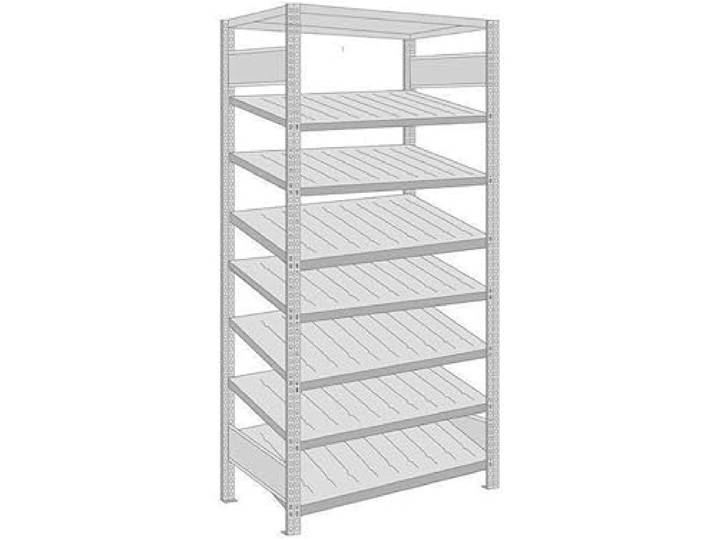 BERT-Kanban-Regal einseitig Grundfeld HxBxT 2000x1005x500 mm Stecksystem verzi.