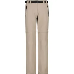 CMP Campagnolo, Damen, Outdoorhose, Konvertible Wanderhose Damen (44, XL), Grau, Beige
