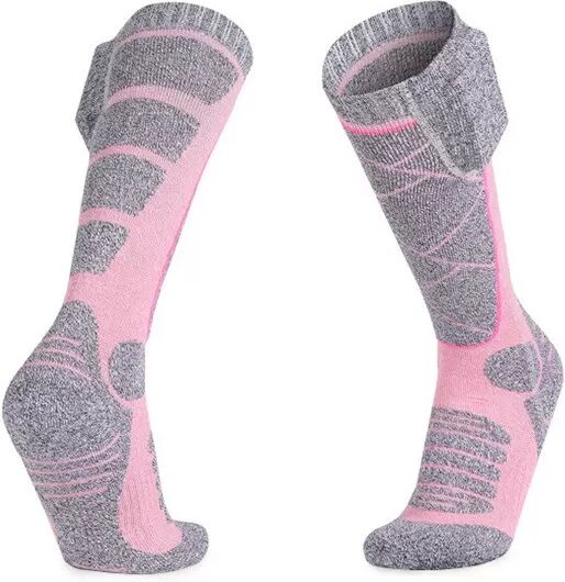 INF Beheizbare Socken mit Kohlefaser - Batteriebetrieben, Fußwärmer für kaltes Wetter Rosa