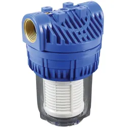 Bevo Wasserfilter 5 Kunststoff 1 Innengew, 8bar 60micron Polyestergaze, Wasserfilter, Blau
