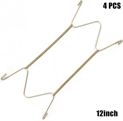 Inspire Curations 4Pcs Invisible Plate Hangers Wall Hooks For Decorative Plates & Antique China 12inch