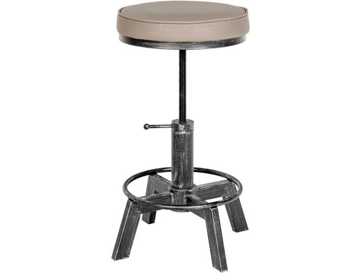 furnicato Hocker Sitzhocker Destin 42x42x44-63 cm antik silber (1 St)