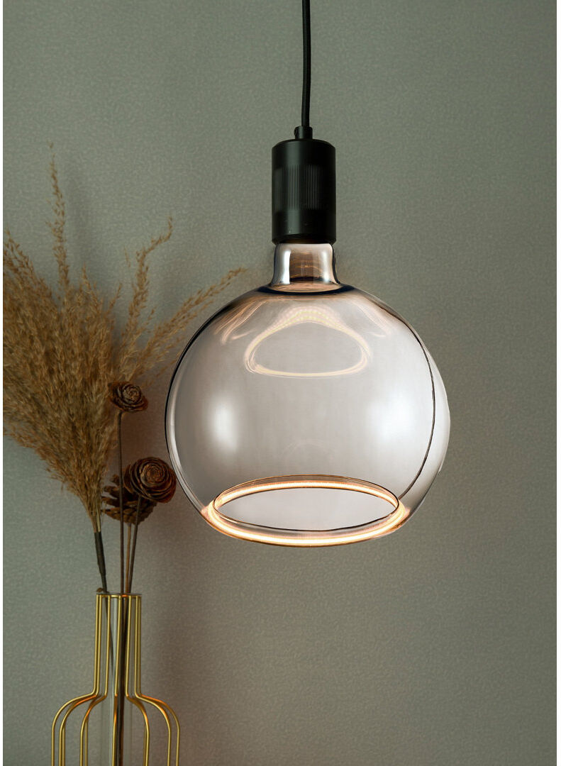 Symple Stuff Andryc E27 Dimmable LED Globe Light Bulb Grey 12.5 cm