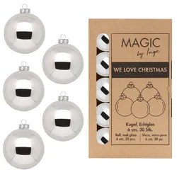 30 Weihnachtskugeln 6cm Glas Christbaumkugeln Weihnachtsbaumkugeln glänzend