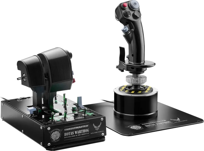 Thrustmaster HOTAS WARTHOG MKII HOTAS-System, Hall-Effekt, 16-Bit, 1:1-Replikat - schwarz