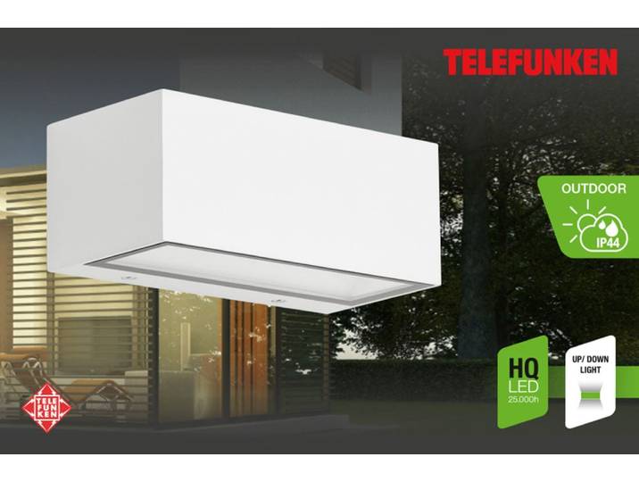 LED Außen-Wandleuchte TELEFUNKEN MONACO , weiß (weiß, neutral), Leuchten, LED Außen-Wandleuchte