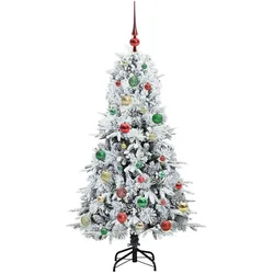 vidaXL, Weihnachtsbaum, Kira (mit LEDs und mehrfarbigen Bällen) (150 cm)