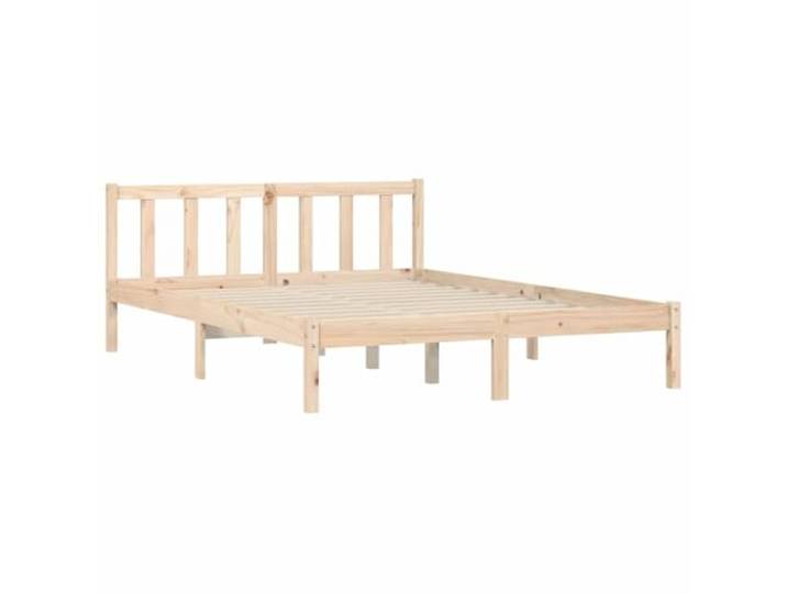 KTHLBRH Bettgestell, Natur, 152 x 203 cm Massives Kiefernholz, feste Latten, Beine aus Holz, einfache Montage