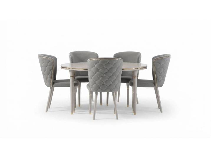 Xlmoebel Essgruppe Tisch mit 6 Stühlen - 7-teiliges Set für das Esszimmer, (Essgruppe, 7-tlg., 7-teiliges Set), Made in Europa