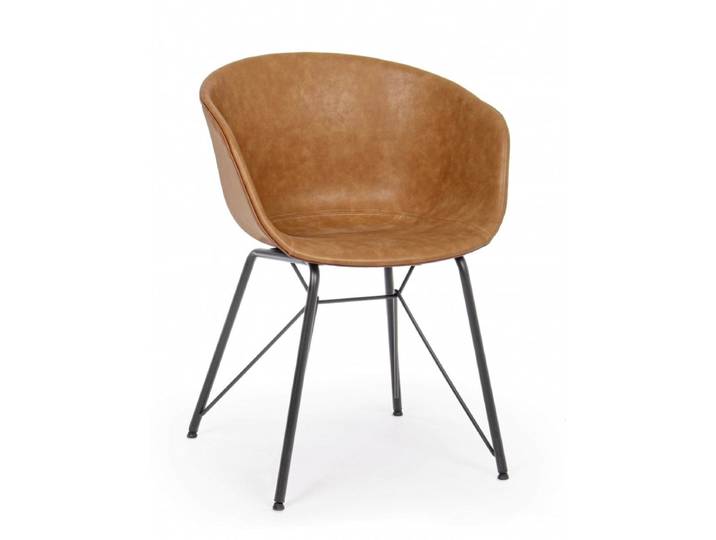 FAUTEUIL ROND EN SIMILICUIR WARHOL CONTEMPORAIN