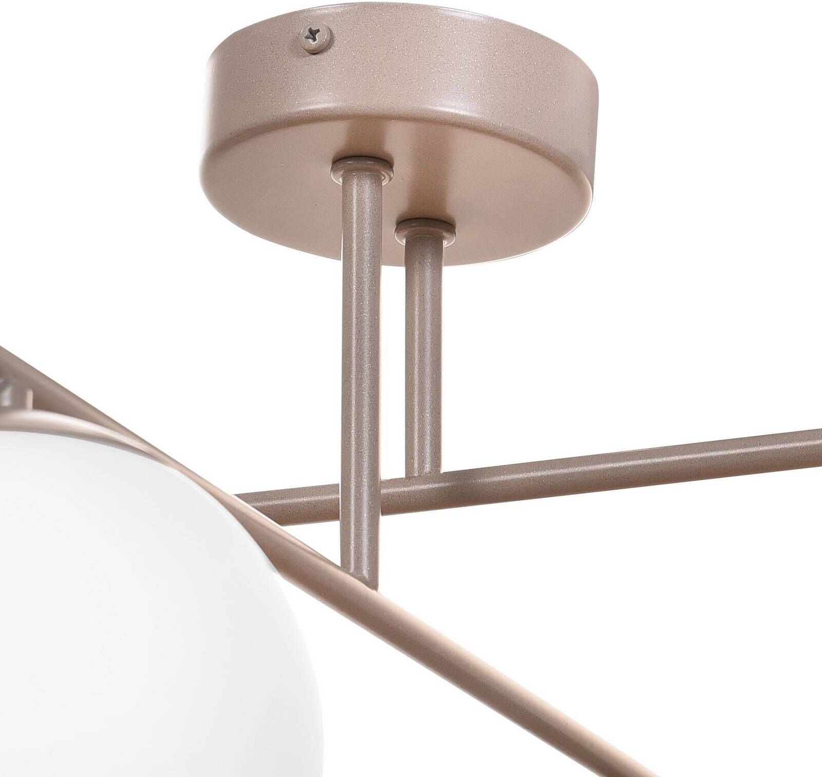 Deckenlampe Aurora Domiluce, dimmbar, creme / amber, für Wohn- / Esszimmer, Glas, Deckenlampe