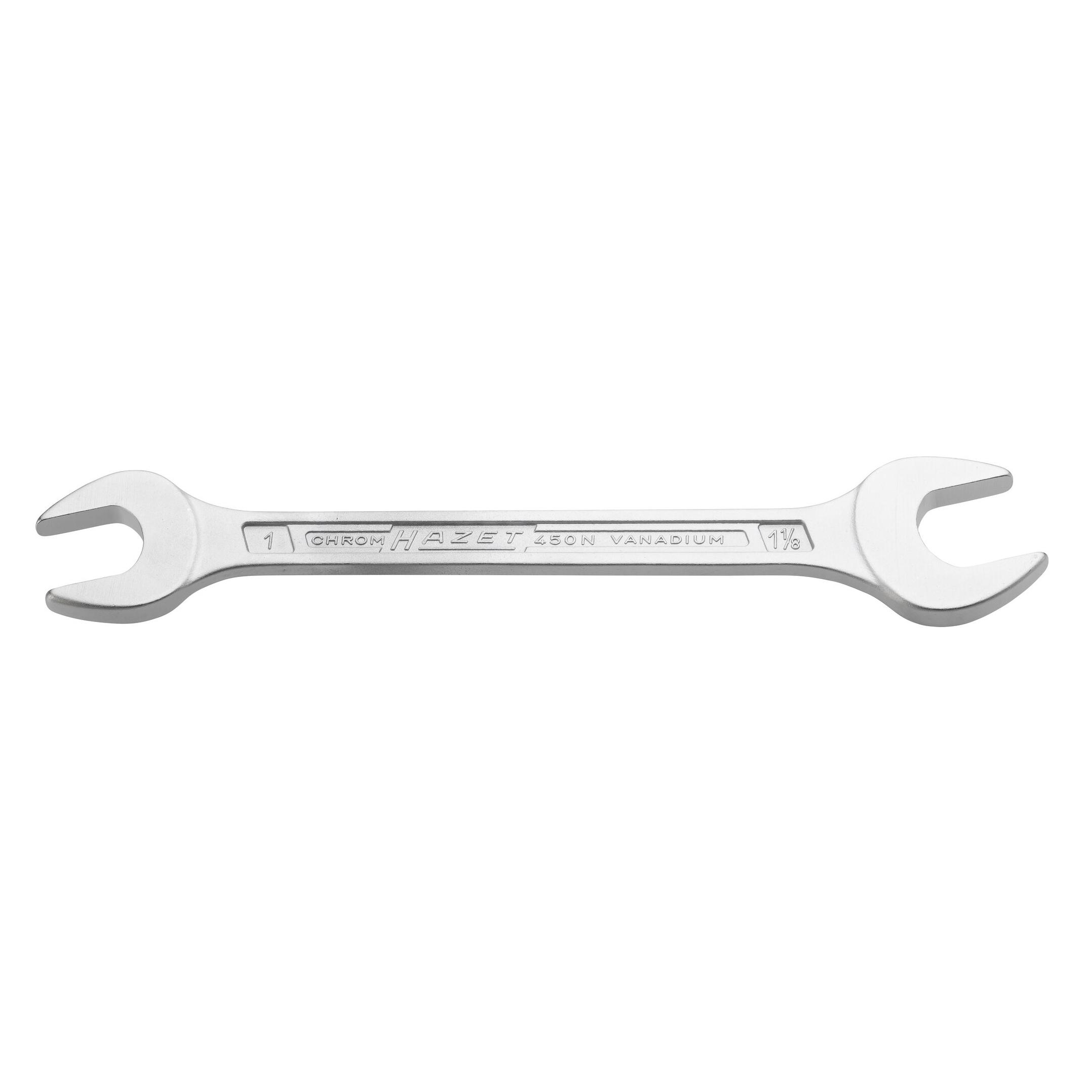Hazet Doppel-Maulschlüssel 450NA-1X1.1/8VKH Aussen Sechskant Profil 1 x 1.18 " (450NA-1X1.1/8VKH)