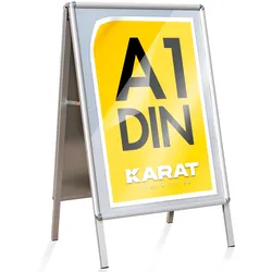 Karat homeliving Kundenstopper   Doppelseitig   Rahmen: 25 mm   Metallrückwand