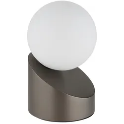 LED Tischlampe Tischleuchte Wohnzimmerlampe Touch Beige Metall Glaskugel opal