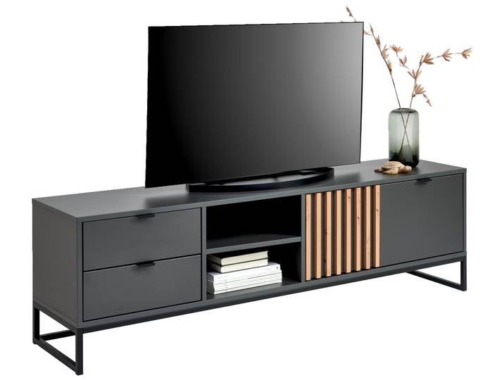 Voleo TV-Lowboard PHIL, Graphit, Holznachbildung