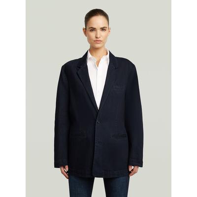 Jackenblazer G-STAR "Oversized Denim Blazer", Damen, Gr. XS, worn in arctic blau, Obermaterial: 100% Baumwolle, Blazer