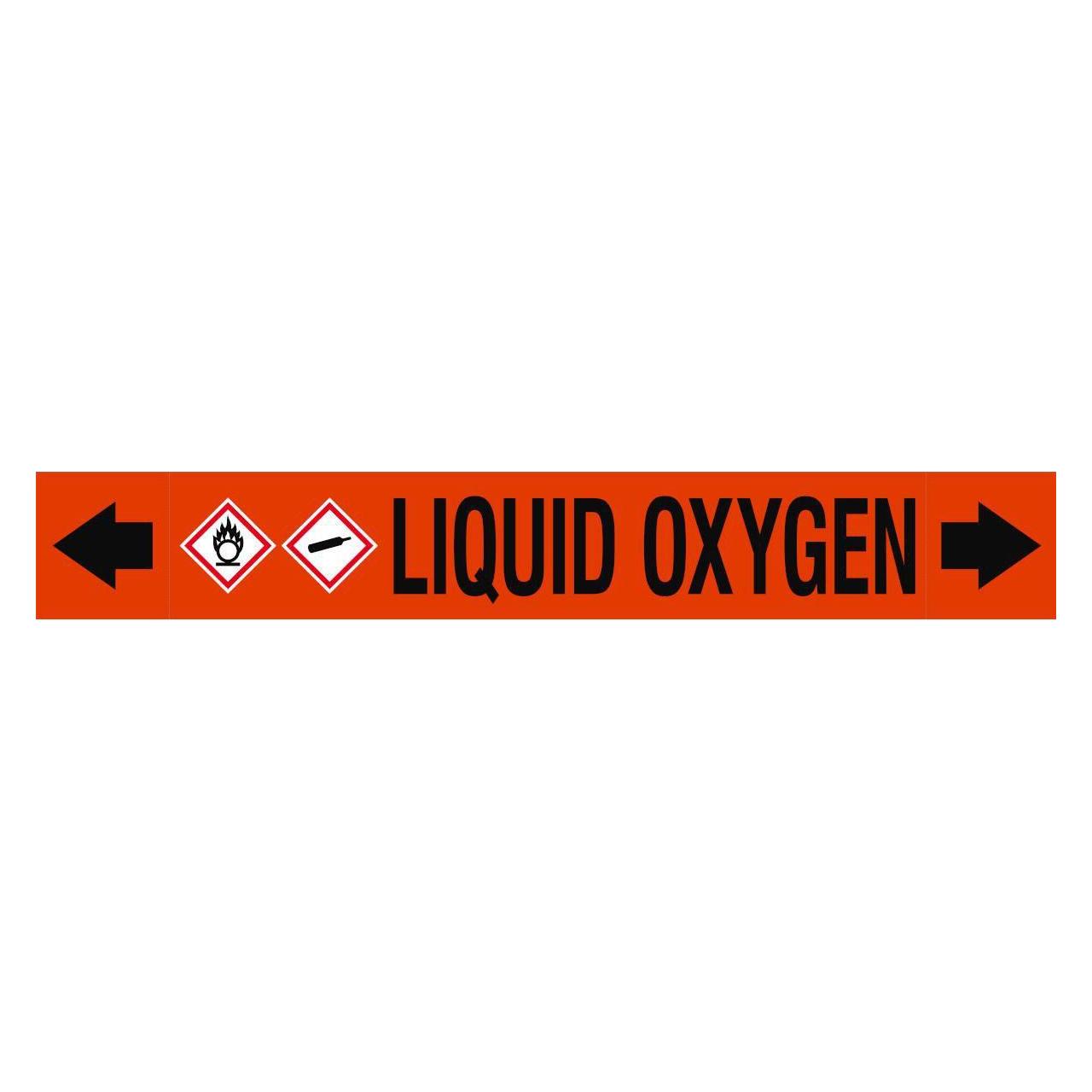 Brady ASME - Rohrmarkierer - Liquid Oxygen (ASMEPM-100X690MM-LIQUID OXYGEN)