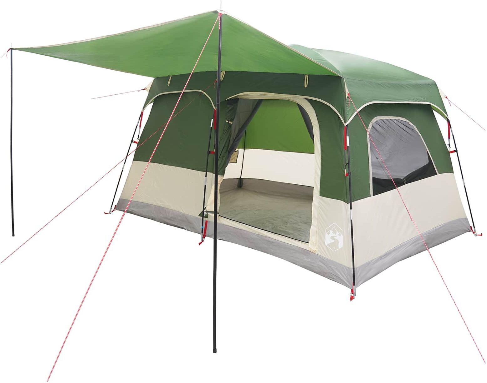 vidaXL Tente familiale 5 personne Vert Polyester