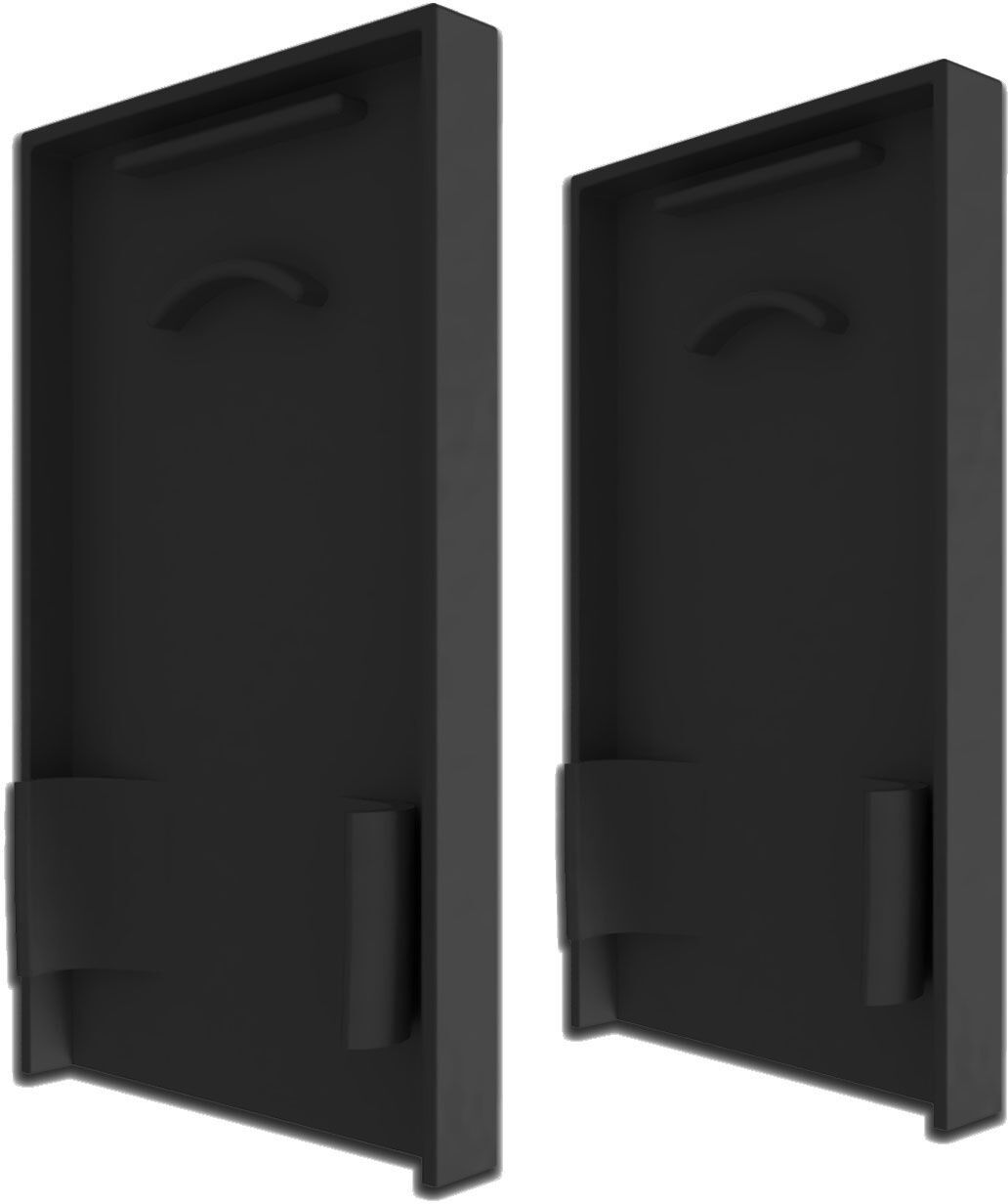 Isoled Endkappe Ec125 Mit Lichtfalle, Schwarz Für Lamp30 V1 + V2 Mit U-Cover C68, 2 Stück