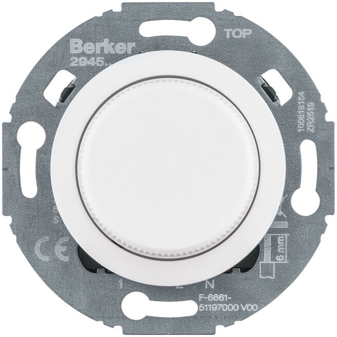 Berker Module secondaire pour Uni-Dd 1930/Gl/R.cl., blanc poudre 294510 (294510)