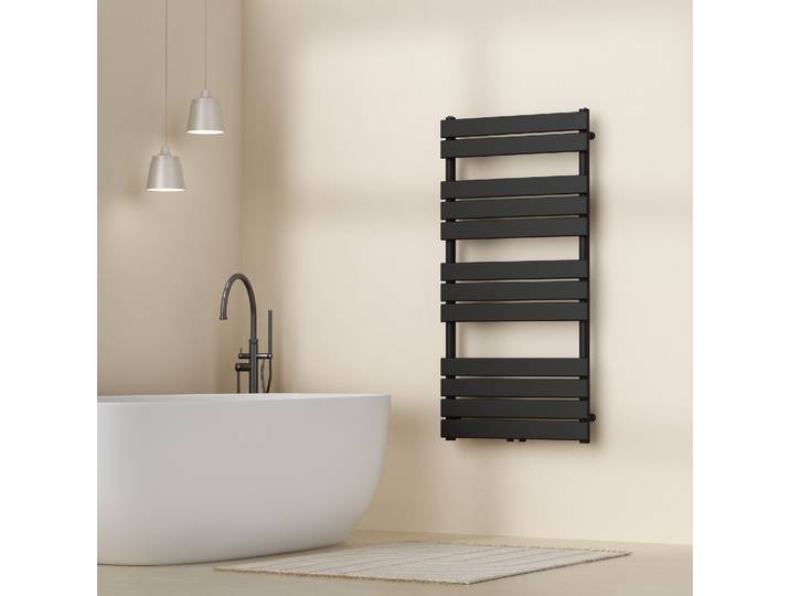 Handtuchheizkörper 'Voss' Schwarz 120x60cm Lamellen